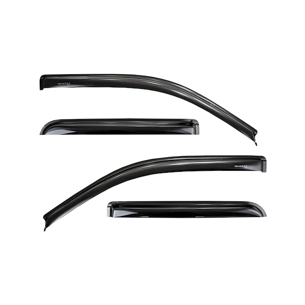 RAINGUARDS Low Profile TapeOn Smoke Acrylic Set of 4